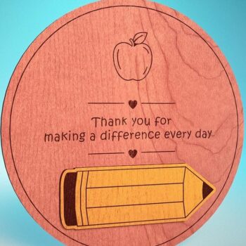 Intra απο ξύλο plywood 3mm-4mm πάχος – Ευχαριστούμε Δάσκαλο Sign | Δίασταση  40x30 cm INTRAFABR-71555928 - Image 7