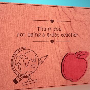 Intra απο ξύλο plywood 3mm-4mm πάχος – Ευχαριστούμε Δάσκαλο Sign | Δίασταση  40x30 cm INTRAFABR-71555928 - Image 8