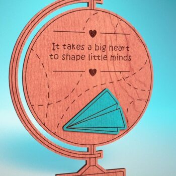 Intra απο ξύλο plywood 3mm-4mm πάχος – Ευχαριστούμε Δάσκαλο Sign | Δίασταση  40x30 cm INTRAFABR-71556014 - Image 1