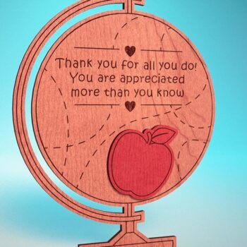 Intra απο ξύλο plywood 3mm-4mm πάχος – Ευχαριστούμε Δάσκαλο Sign | Δίασταση  40x30 cm INTRAFABR-71556044 - Image 1