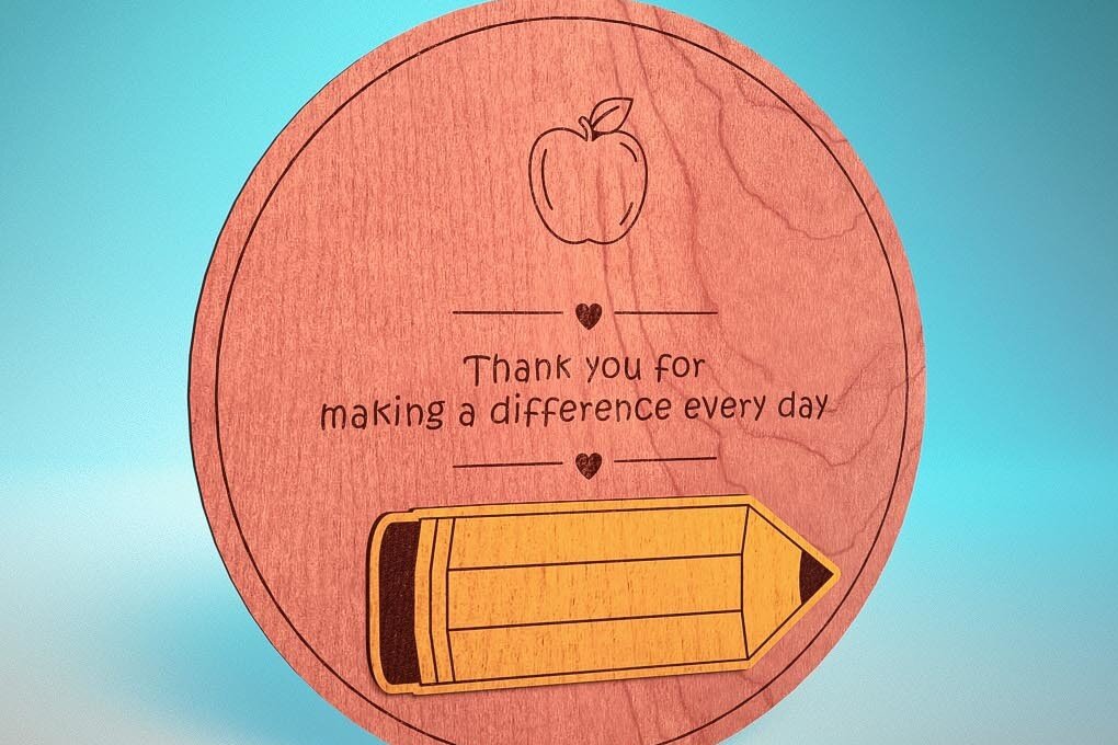 Intra απο ξύλο plywood 3mm-4mm πάχος – Ευχαριστούμε Δάσκαλο Sign | Δίασταση  40x30 cm INTRAFABR-71556154