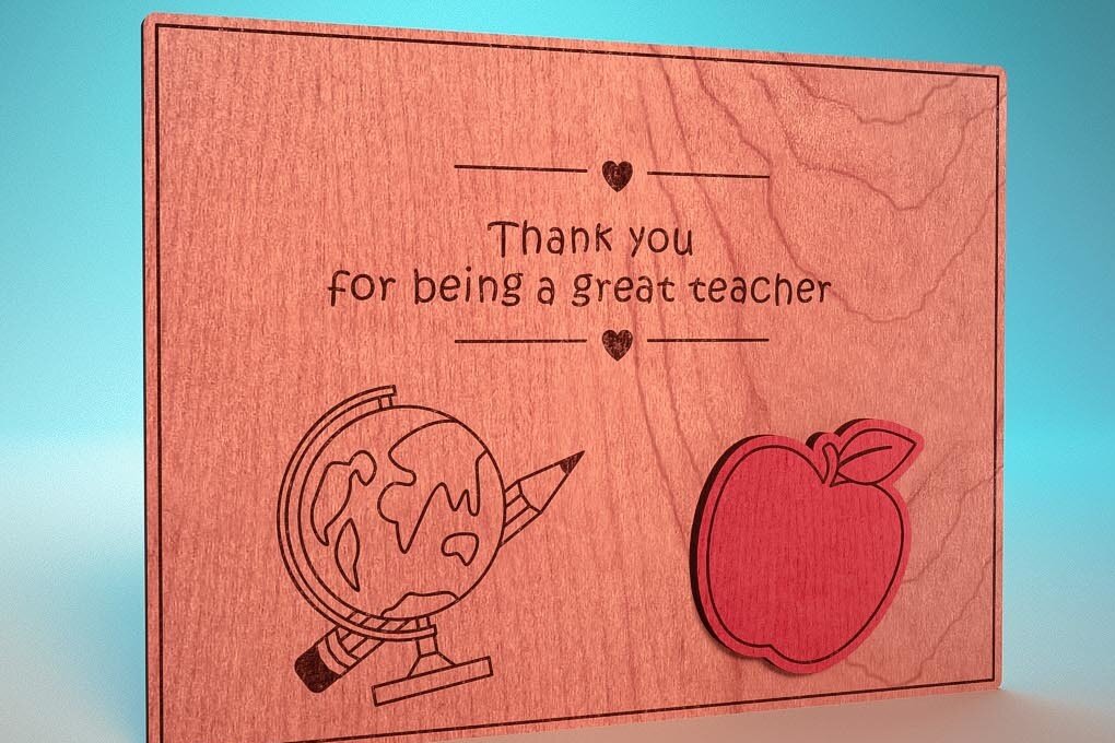 Intra απο ξύλο plywood 3mm-4mm πάχος – Ευχαριστούμε Δάσκαλο Sign | Δίασταση  40x30 cm INTRAFABR-71556182