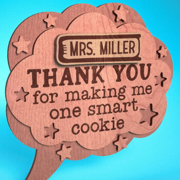 Intra απο ξύλο plywood 3mm-4mm πάχος – Ευχαριστούμε Δάσκαλο Sign | Δίασταση  40x30 cm INTRAFABR-68648898 - Image 6