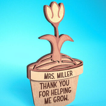 Intra απο ξύλο plywood 3mm-4mm πάχος – Ευχαριστούμε Δάσκαλο Sign | Δίασταση  40x30 cm INTRAFABR-68648898 - Image 10