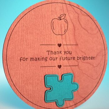 Intra απο ξύλο plywood 3mm-4mm πάχος – Ευχαριστούμε Δάσκαλο Sign | Δίασταση 40x30 cm INTRAFABR-71556293 - Image 1