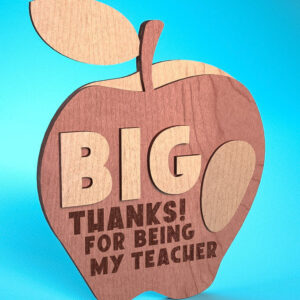 Intra απο ξύλο plywood 3mm-4mm πάχος – Ευχαριστούμε Δάσκαλο Sign | Δίασταση  40x30 cm INTRAFABR-68648949