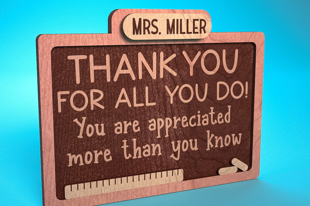 Intra απο ξύλο plywood 3mm-4mm πάχος – Ευχαριστούμε Δάσκαλο Sign | Δίασταση  40x30 cm INTRAFABR-68648977