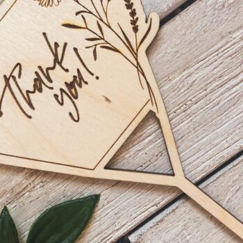 Intra απο ξύλο plywood 3mm-4mm πάχος – Σας ευχαριστούμε Topper Δίασταση  20x20 cm INTRAFABR-71918437 - Image 4