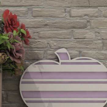 Intra απο ξύλο plywood 3mm-4mm πάχος – Ευγνώμων, ευλογημένη καρό λουλουδάτη κολοκύθα Δίασταση 20x20 cm INTRAFABR-39420047 - Image 2