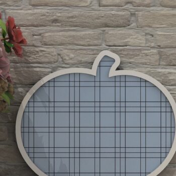 Intra απο ξύλο plywood 3mm-4mm πάχος – Ευγνώμων, ευλογημένη καρό λουλουδάτη κολοκύθα Δίασταση 20x20 cm INTRAFABR-39420047 - Image 3