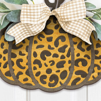 Intra απο ξύλο plywood 3mm-4mm πάχος – Εκτύπωση λεοπάρδαλης πινακίδας κολοκύθας Δίασταση  20x20 cm INTRAFABR-73180589 - Image 5