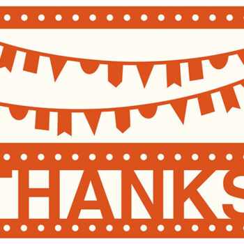 Intra απο ξύλο plywood 3mm-4mm πάχος – Ευχαριστώ Bunting Card Δίασταση 20x20 cm INTRAFABR-13489288 - Image 1