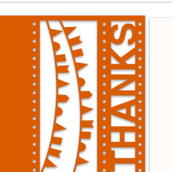 Intra απο ξύλο plywood 3mm-4mm πάχος – Ευχαριστώ Bunting Card Δίασταση 20x20 cm INTRAFABR-13489288 - Image 2