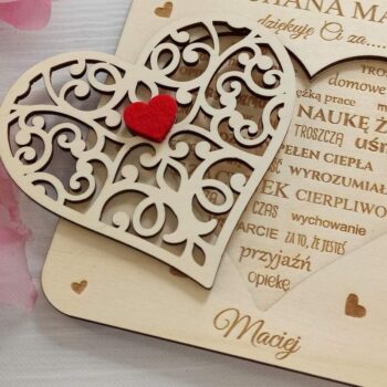 Intra απο ξύλο plywood 3mm-4mm πάχος – Χάρη στη μαμά. Δώρο για τη γιορτή της μητέρας. Δίασταση 20x20 cm INTRAFABR-30939137 - Image 1