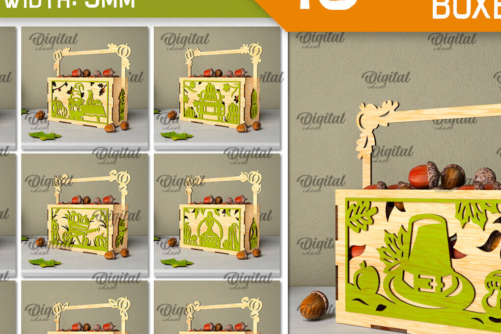 Intra απο ξύλο plywood 3mm-4mm πάχος – Δέσμη κοπής με λέιζερ κουτιά των ευχαριστιών Δίασταση  20x20 cm INTRAFABR-106527654