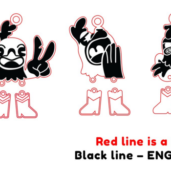 Intra απο ξύλο plywood 3mm-4mm πάχος – Ευχαριστιών Σκουλαρίκι κοτόπουλου, Δίασταση  5x5 cm INTRAFABR-101167550 - Image 2