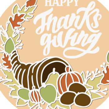 Intra απο ξύλο plywood 3mm-4mm πάχος – Πρότυπο πολυστρωματικής κοπής ημέρας των ευχαριστιών Δίασταση  20x20 cm INTRAFABR-80312364 - Image 8