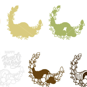 Intra απο ξύλο plywood 3mm-4mm πάχος – Πρότυπο πολυστρωματικής κοπής ημέρας των ευχαριστιών Δίασταση  20x20 cm INTRAFABR-80312364 - Image 9