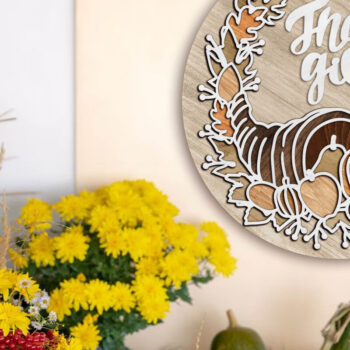 Intra απο ξύλο plywood 3mm-4mm πάχος – Πρότυπο πολυστρωματικής κοπής ημέρας των ευχαριστιών Δίασταση  20x20 cm INTRAFABR-80312364 - Image 10