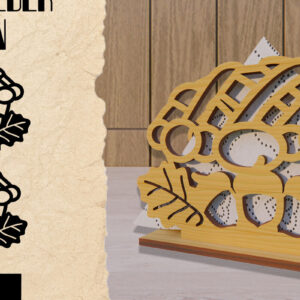 Intra απο ξύλο plywood 3mm-4mm πάχος – Laser θήκης χαρτοπετσέτας για τις Ημέρες των Ευχαριστιών Δίασταση  20x20 cm INTRAFABR-79198649