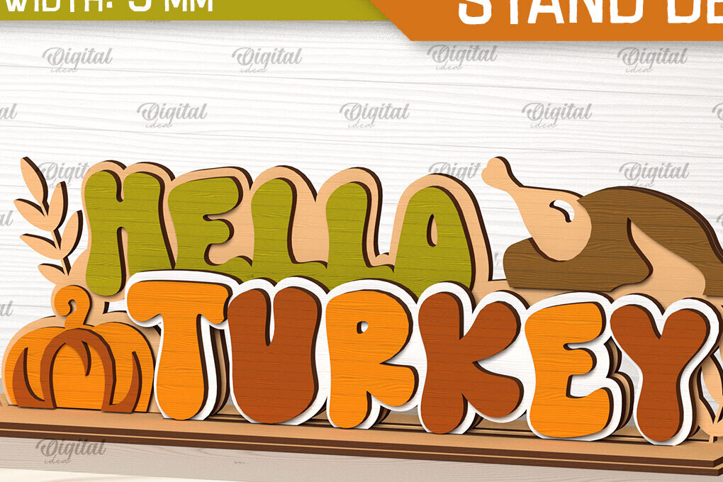 Intra απο ξύλο plywood 3mm-4mm πάχος –  κοπής με λέιζερ διακόσμηση για την ημέρα των ευχαριστιών Δίασταση  20x20 cm INTRAFABR-103312158