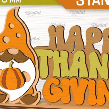 Intra απο ξύλο plywood 3mm-4mm πάχος –  κοπής με λέιζερ διακόσμηση για την ημέρα των ευχαριστιών Δίασταση  20x20 cm INTRAFABR-103311753 - Image 1