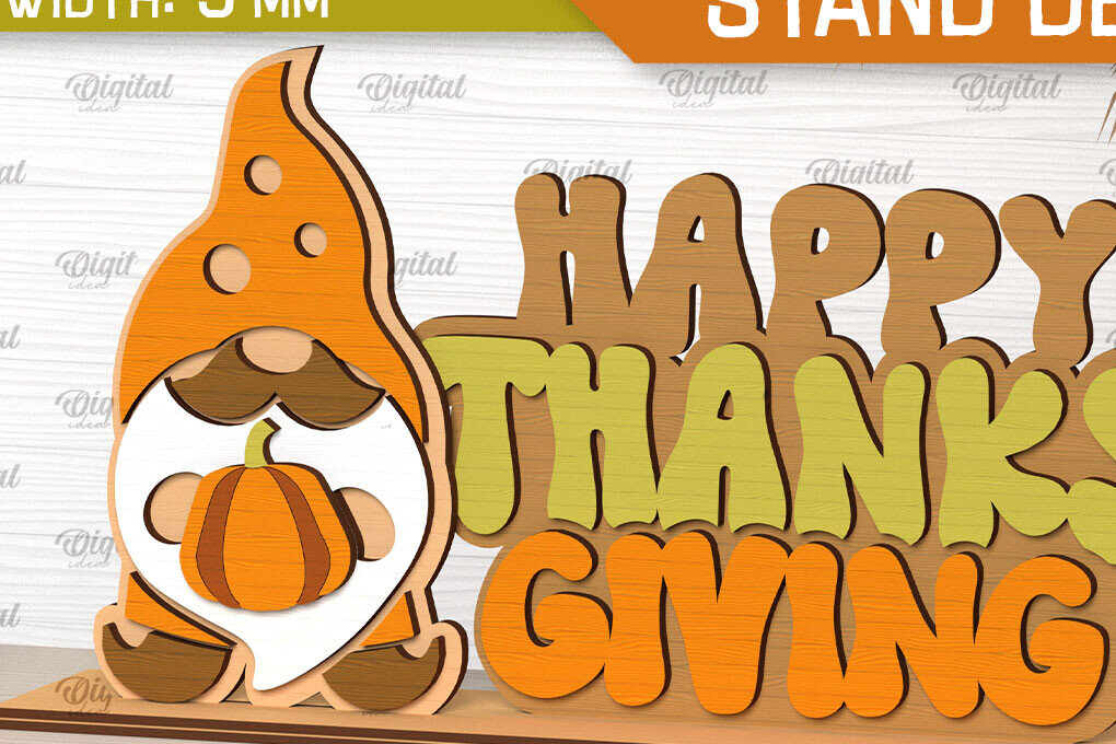 Intra απο ξύλο plywood 3mm-4mm πάχος –  κοπής με λέιζερ διακόσμηση για την ημέρα των ευχαριστιών Δίασταση  20x20 cm INTRAFABR-103311753