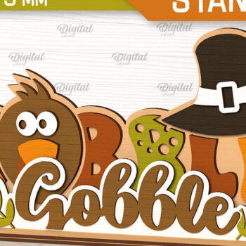 Intra απο ξύλο plywood 3mm-4mm πάχος –  κοπής με λέιζερ διακόσμηση για την ημέρα των ευχαριστιών Δίασταση  20x20 cm INTRAFABR-103311895 - Image 1