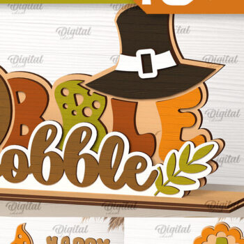 Intra απο ξύλο plywood 3mm-4mm πάχος – Δέσμη LaserCut Decorations για την Ημέρα των Ευχαριστιών Δίασταση 20x20 cm INTRAFABR-103363935 - Image 1