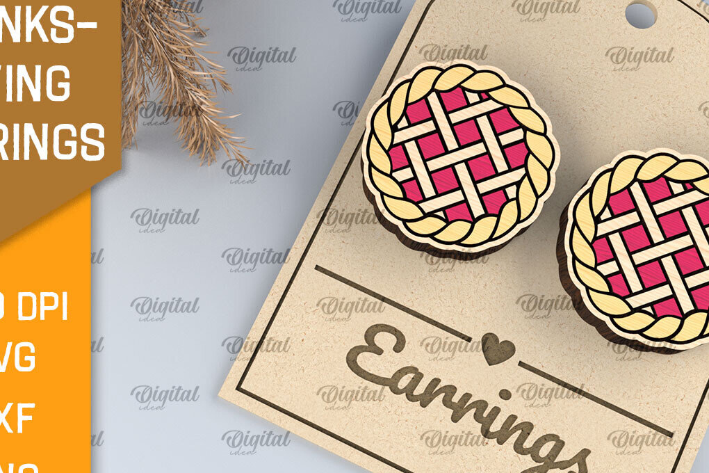 Intra απο ξύλο plywood 3mm-4mm πάχος – Σκουλαρίκια με λέιζερ των Ευχαριστιών Δίασταση  5x5 cm INTRAFABR-105629341