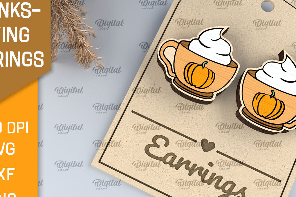 Intra απο ξύλο plywood 3mm-4mm πάχος – Σκουλαρίκια με λέιζερ των Ευχαριστιών Δίασταση  5x5 cm INTRAFABR-105629479