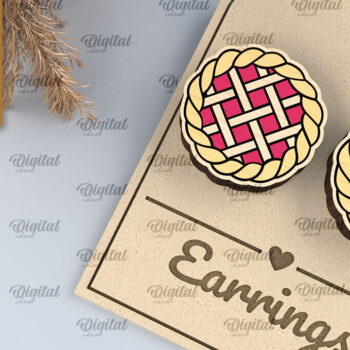 Intra απο ξύλο plywood 3mm-4mm πάχος – Δέσμη κοπής με λέιζερ σκουλαρίκια για την Ημέρα των Ευχαριστιών Δίασταση  5x5 cm INTRAFABR-105627987 - Image 7