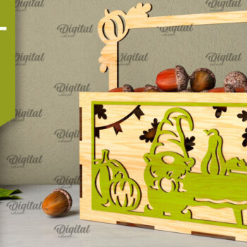 Intra απο ξύλο plywood 3mm-4mm πάχος –  κοπής με λέιζερ κουτί μπομπονιών για την ημέρα των ευχαριστιών Δίασταση  20x20 cm INTRAFABR-106454394 - Image 1