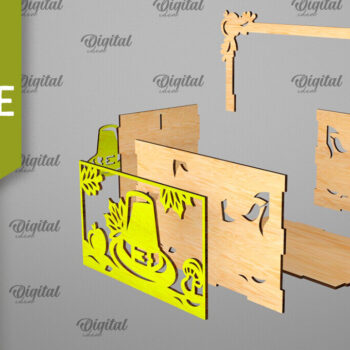 Intra απο ξύλο plywood 3mm-4mm πάχος – κοπής με λέιζερ κουτί μπομπονιών για την ημέρα των ευχαριστιών Δίασταση 20x20 cm INTRAFABR-106453804 - Image 3