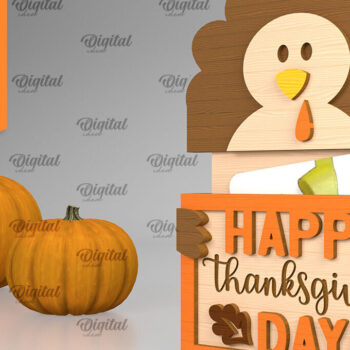 Intra απο ξύλο plywood 3mm-4mm πάχος – Θήκη δώρου για την Ημέρα των Ευχαριστιών Δίασταση  20x20 cm INTRAFABR-104234389 - Image 1