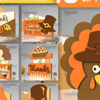 Intra απο ξύλο plywood 3mm-4mm πάχος – Πακέτο θήκης δώρων για την Ημέρα των Ευχαριστιών Δίασταση 20x20 cm INTRAFABR-104300946 - Image 1