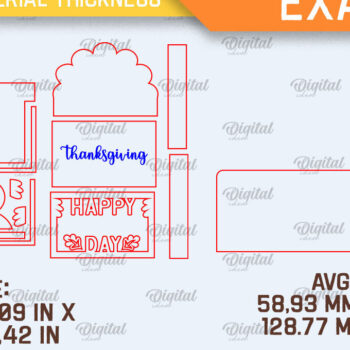 Intra απο ξύλο plywood 3mm-4mm πάχος – Πακέτο θήκης δώρων για την Ημέρα των Ευχαριστιών Δίασταση 20x20 cm INTRAFABR-104300946 - Image 2