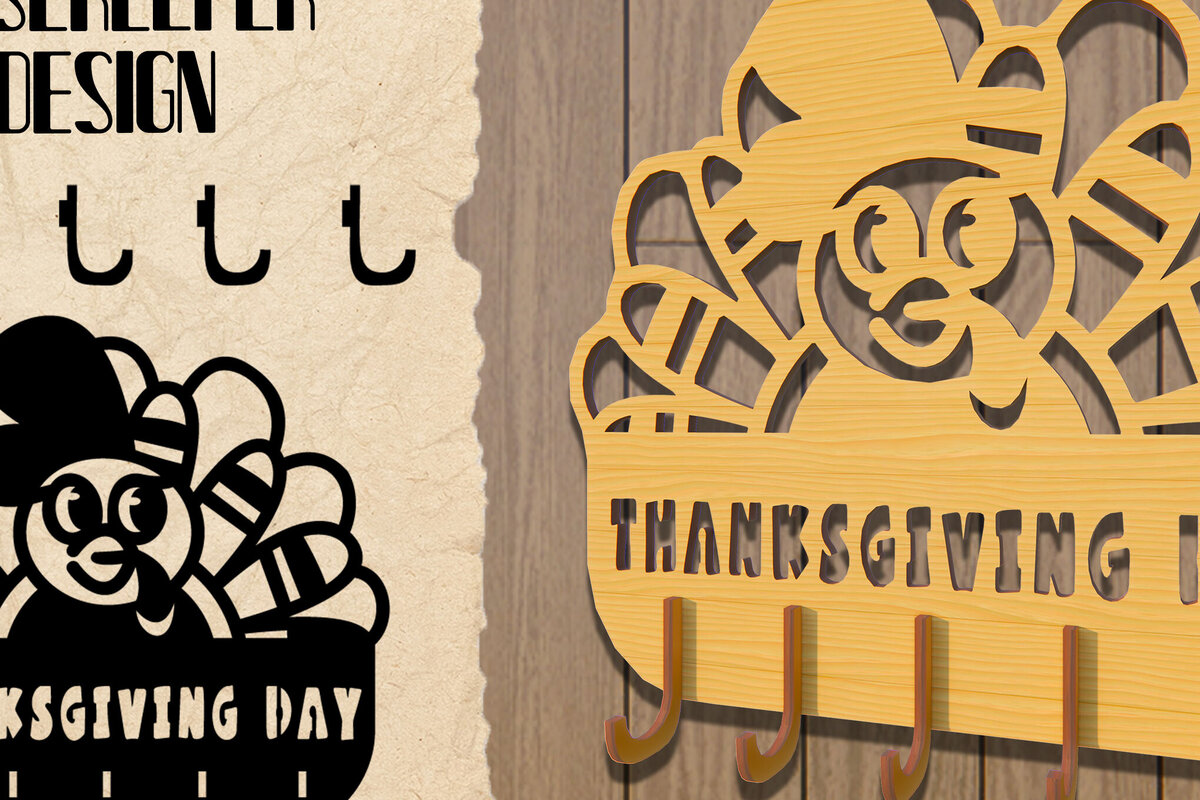 Intra απο ξύλο plywood 3mm-4mm πάχος – Κρεμάστρα των Ευχαριστιών Κόψιμο με λέιζερ. Αρχική. Δίασταση  20x20 cm INTRAFABR-78570134