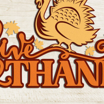 Intra απο ξύλο plywood 3mm-4mm πάχος – Αρχεία κοπής με λέιζερ της ημέρας των ευχαριστιών Δίασταση  20x20 cm INTRAFABR-16955418 - Image 1