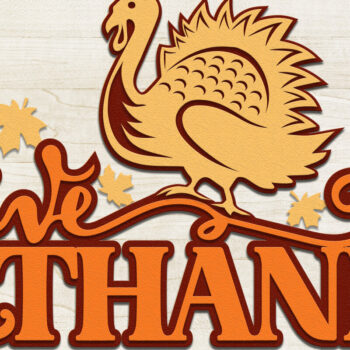 Intra απο ξύλο plywood 3mm-4mm πάχος – Αρχεία κοπής με λέιζερ της ημέρας των ευχαριστιών Δίασταση  20x20 cm INTRAFABR-16955418 - Image 4