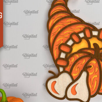 Intra απο ξύλο plywood 3mm-4mm πάχος – Πακέτο λέιζερ με στρώσεις για την ημέρα των ευχαριστιών Δίασταση 20x20 cm INTRAFABR-103783976 - Image 6