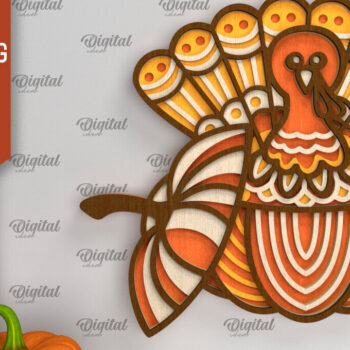 Intra απο ξύλο plywood 3mm-4mm πάχος – Ευχαριστιών Layered Decor Κοπή λέιζερ Δίασταση 20x20 cm INTRAFABR-103708452 - Image 1