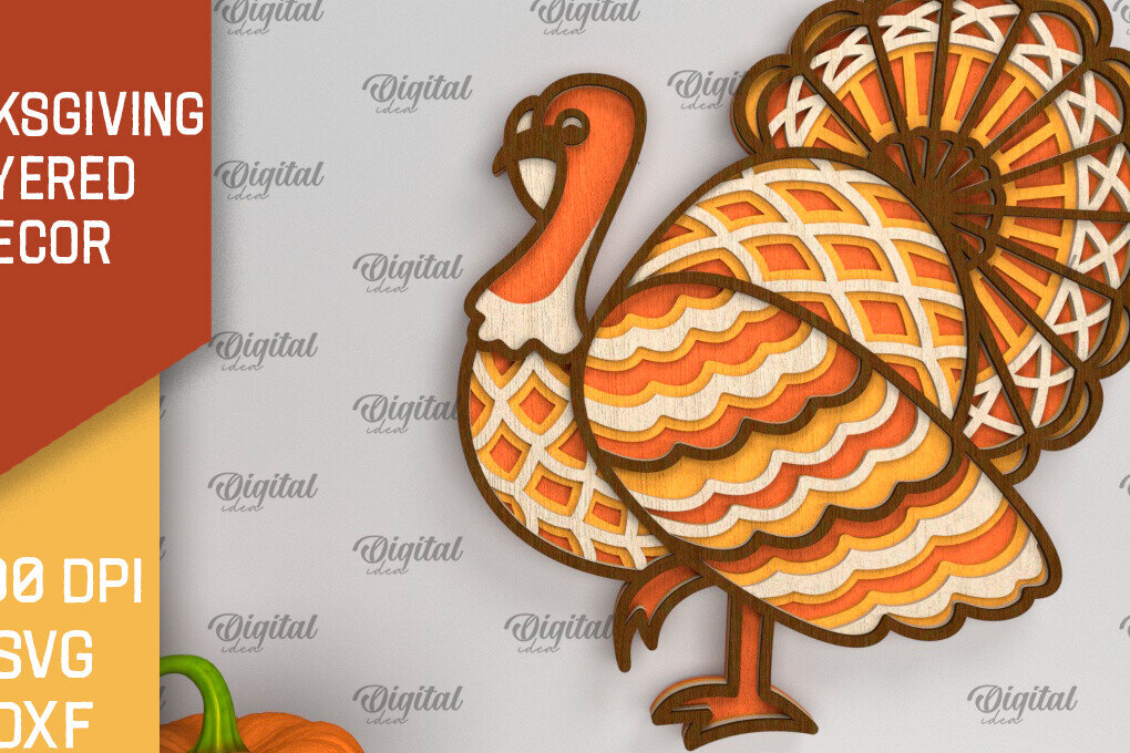 Intra απο ξύλο plywood 3mm-4mm πάχος – Ευχαριστιών Layered Decor Κοπή λέιζερ Δίασταση  20x20 cm INTRAFABR-103708564