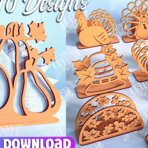 Intra απο ξύλο plywood 3mm-4mm πάχος – Πακέτο θήκης χαρτοπετσέτας ημέρας των ευχαριστιών | CNC Δίασταση  20x20 cm INTRAFABR-103791721