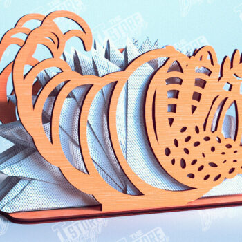 Intra απο ξύλο plywood 3mm-4mm πάχος – Πακέτο θήκης χαρτοπετσέτας ημέρας των ευχαριστιών | CNC Δίασταση 20x20 cm INTRAFABR-103791721 - Image 3