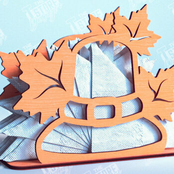 Intra απο ξύλο plywood 3mm-4mm πάχος – Πακέτο θήκης χαρτοπετσέτας ημέρας των ευχαριστιών | CNC Δίασταση 20x20 cm INTRAFABR-103791721 - Image 8