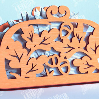 Intra απο ξύλο plywood 3mm-4mm πάχος – Πακέτο θήκης χαρτοπετσέτας ημέρας των ευχαριστιών | CNC Δίασταση 20x20 cm INTRAFABR-103791721 - Image 10