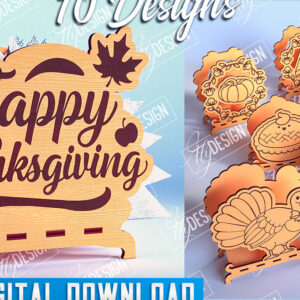 Intra απο ξύλο plywood 3mm-4mm πάχος – Πακέτο θήκης χαρτοπετσέτας ημέρας των ευχαριστιών | CNC Δίασταση  20x20 cm INTRAFABR-103788745