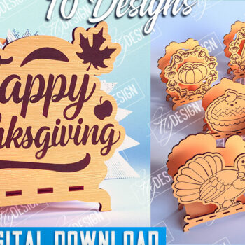 Intra απο ξύλο plywood 3mm-4mm πάχος – Πακέτο θήκης χαρτοπετσέτας ημέρας των ευχαριστιών | CNC Δίασταση 20x20 cm INTRAFABR-103788745 - Image 1