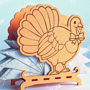 Intra απο ξύλο plywood 3mm-4mm πάχος – Πακέτο θήκης χαρτοπετσέτας ημέρας των ευχαριστιών | CNC Δίασταση 20x20 cm INTRAFABR-103788745 - Image 4